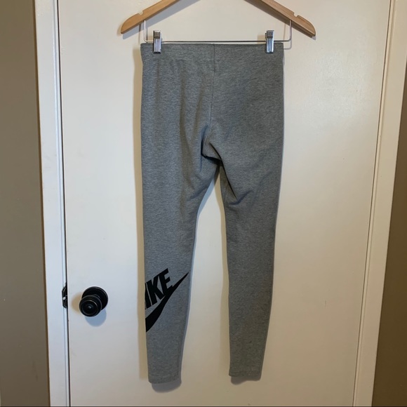 Nike Leg A See Leggings Small Logo Grey Swoosh - Picture 7 of 8